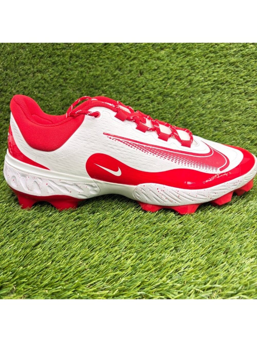 Nike Alpha Huarache Elite 4 Low MCS Mens Size 15 Red Running Baseball Cleats